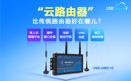 多网口4G工业“云路由器”USR-G800 V2，户外快速入网+远程网络运维