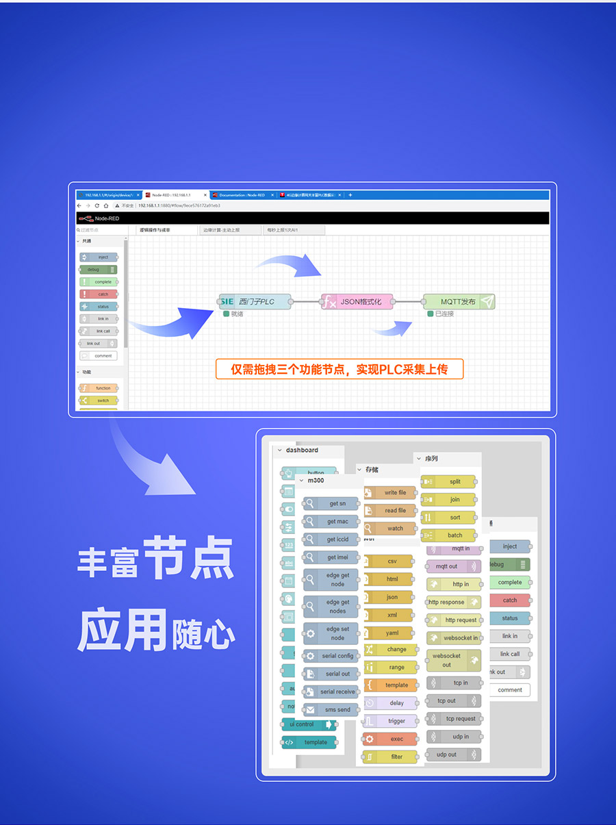 物联网控制器-工业网关M300：它是图形化编程PLC