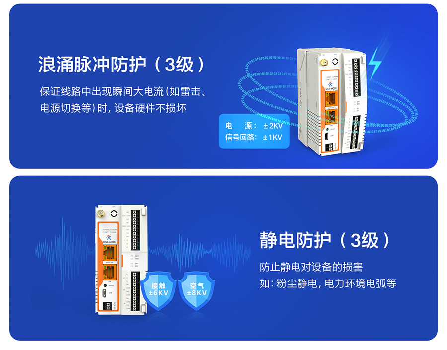 物联网控制器-工业网关M300：防浪涌防护和静电防护