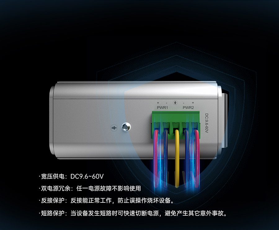 工业交换机的多重电源保护
